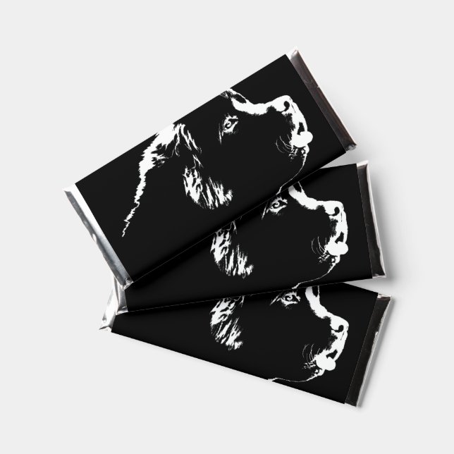 Newfoundland Puppy Dog Chocolate Personalized Hers Hershey Bar Favors (Front)