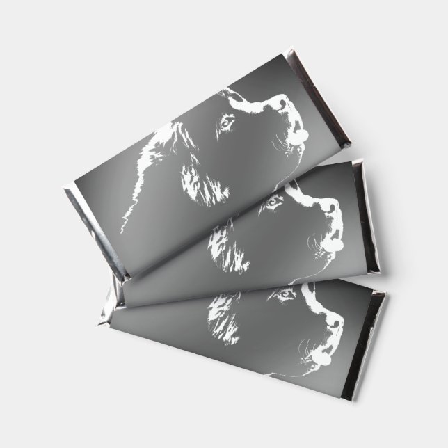 Newfoundland Puppy Dog Chocolate Personalized Hershey Bar Favors (Front)