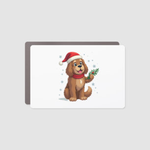 Newfoundland Santa Hat Car Magnet