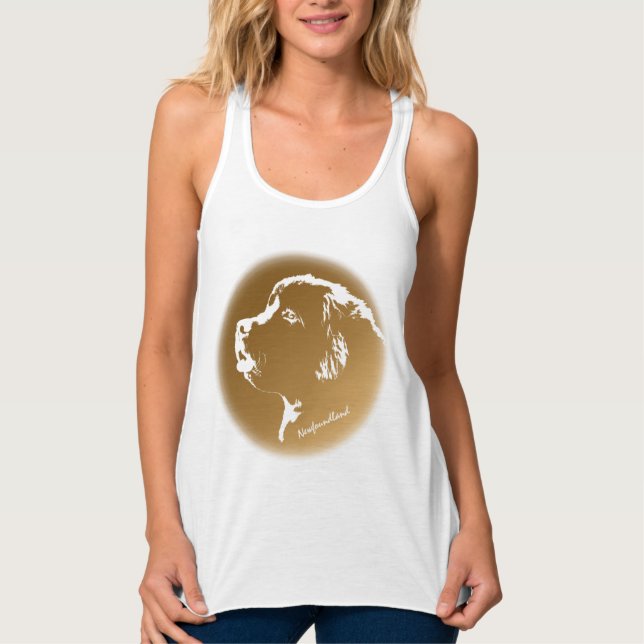 Newfoundland Shirt Personalized Puppy Dog Tank Top (Front)