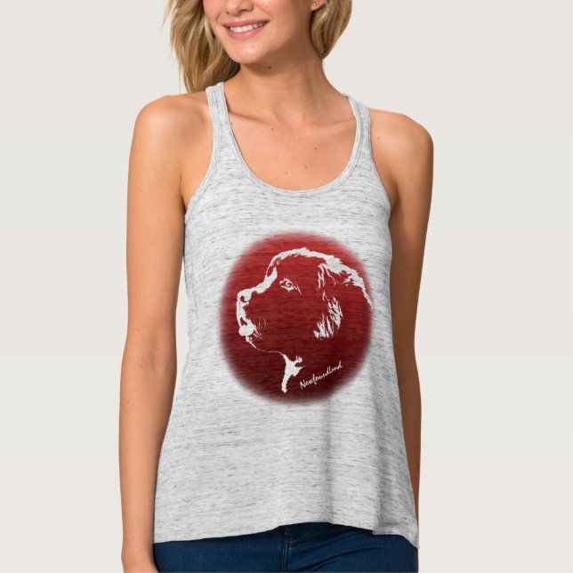 Newfoundland Shirt Personalized Puppy Dog Tank Top (Front)