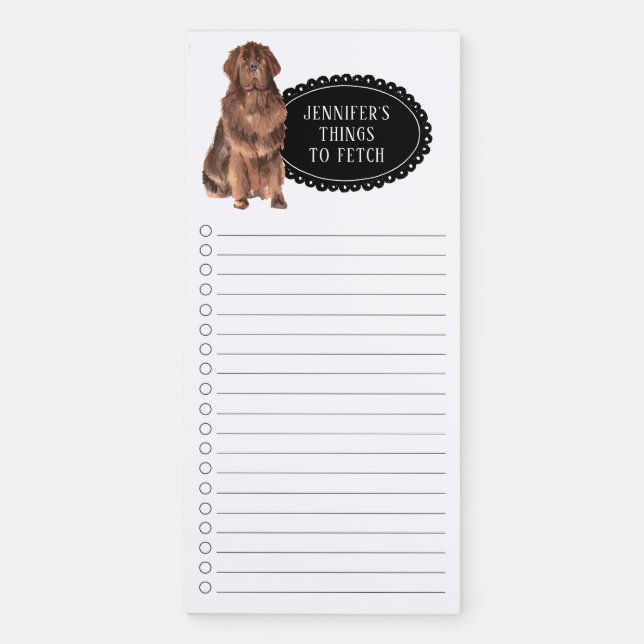 Newfoundland Shopping List Magnetic Notepad (Front)