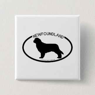Newfoundland Silhouette Black Button