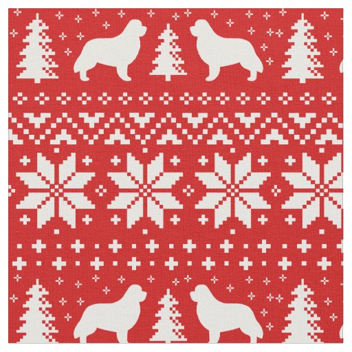 Newfoundland Silhouettes Christmas Holiday Xmas Fabric