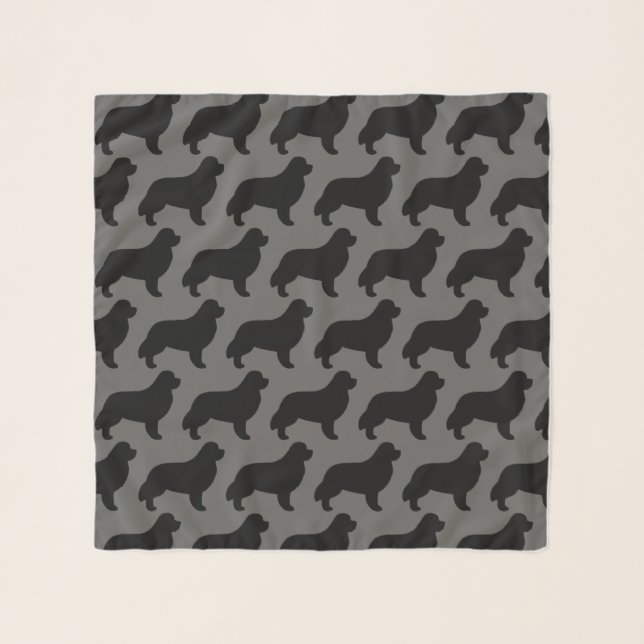 Newfoundland Silhouettes Pattern Scarf (Front)