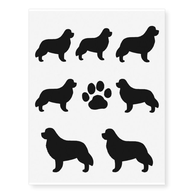 Newfoundland Silhouettes Temporary Tattoos (Front)