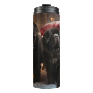 Newfoundland Snowy Sleigh Christmas Decor Thermal Tumbler