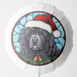 Newfoundland Stained Glass Christmas Balloon