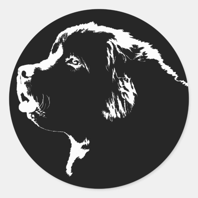 Newfoundland Stickers Newfoundland Dog Stickers (Front)