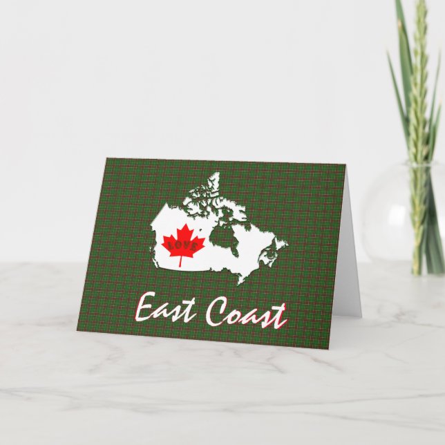 Newfoundland tartan Customize Love East Coast card (Front)