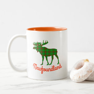 Newfoundland tartan moose coffee cup