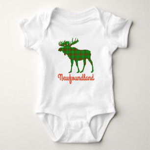 Newfoundland Tartan moose cute tutu Baby Bodysuit