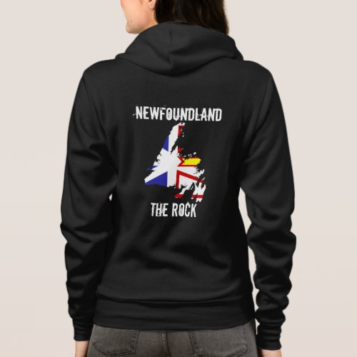 Newfoundland The Rock on back of shirt