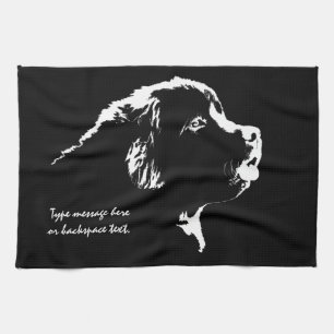 Newfoundland Towel Personalized Dog Tea Towel