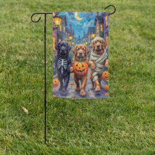 Newfoundland Trick-or-Treating Halloween Costumes Garden Flag