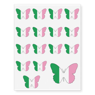 Newfoundland Tricolour Buttlerfly Temporary Tattoos