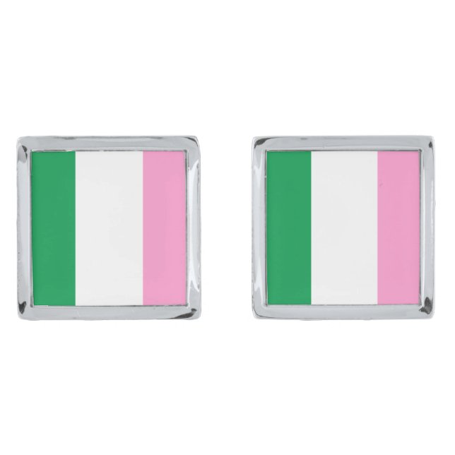 Newfoundland Tricolour flag (Canada) Cufflinks (Front)