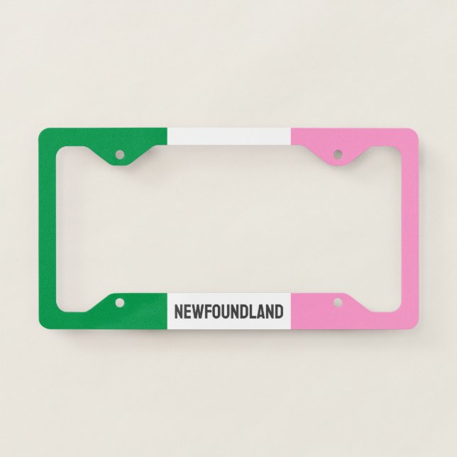 Newfoundland Tricolour flag (Canada) License Plate Frame (Front)