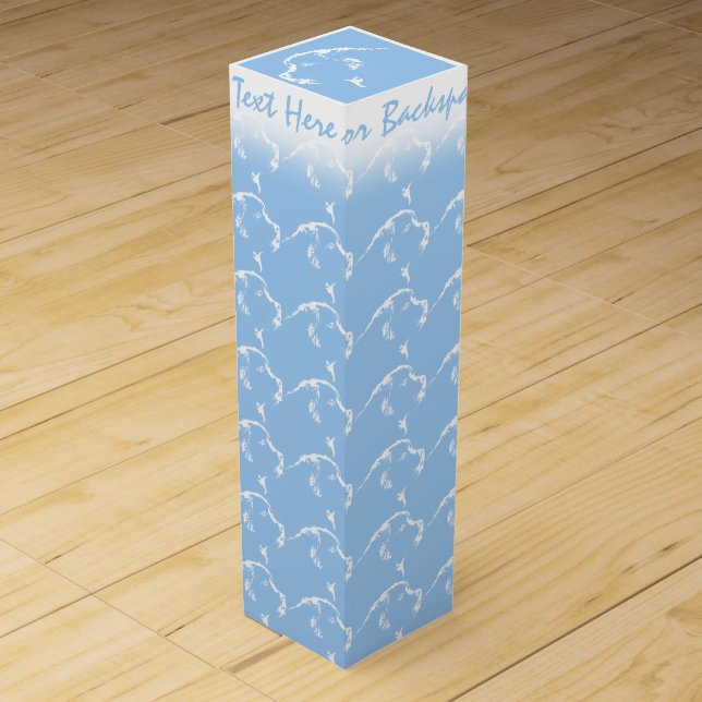 Newfoundland Wine Box Custom Dog Art Wine Box (Front)