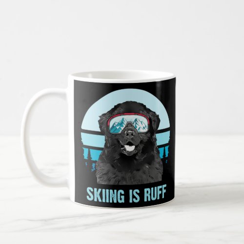 Newfoundland Winter Skiing is Ruff Ski Dog Lover L Coffee Mug