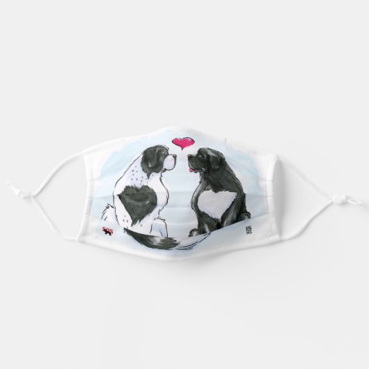 Newfy LOVE Adult Cloth Face Mask (Front, Unfolded)