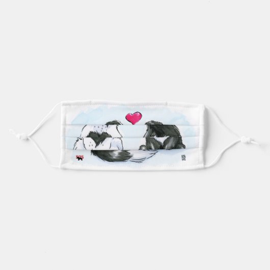 Newfy LOVE Adult Cloth Face Mask (Front, Folded)