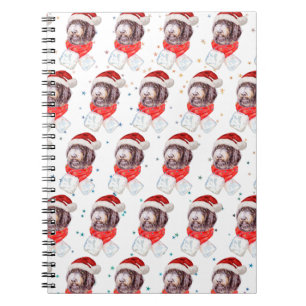 Newfypoo Dog Breed Christmas Stars Notebook