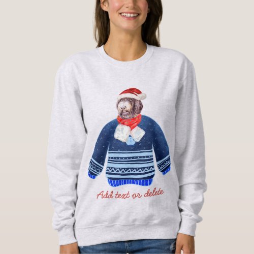 Newfypoo Family Xmas Ugly Christmas Dog Mom Sweatshirt