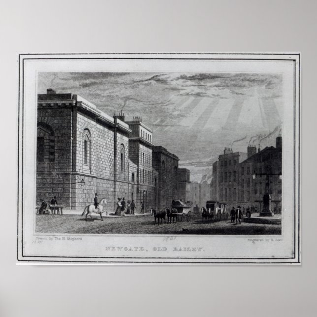 Newgate prison and the Old Bailey Poster (Front)
