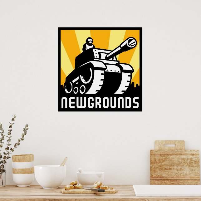Newgrounds Logo Artwork Poster | Zazzle