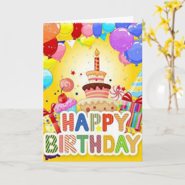 Newly added Birthday Card (Yellow Flower)