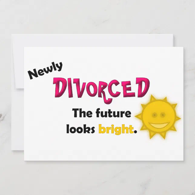 Newly Divorced Party Invitation (Front)