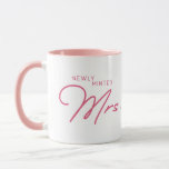 Newly Minted Mrs. Mug<br><div class="desc">You tied the knot! 
You're a newly minted Mrs! 
Show off your new status with this adorable mug. Cozy up with your favorite hot drink and bask in that newlywed glow!</div>