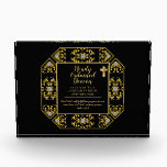 Newly Ordained Deacon Gift Scripture Verse Custom<br><div class="desc">Elegant commemorative newly ordained Deacon gift with a gold ornamental decorative border. You can add a heading,  name,  date and Bible scripture,  verse or other quote,  text as desired to make this a unique gift..</div>
