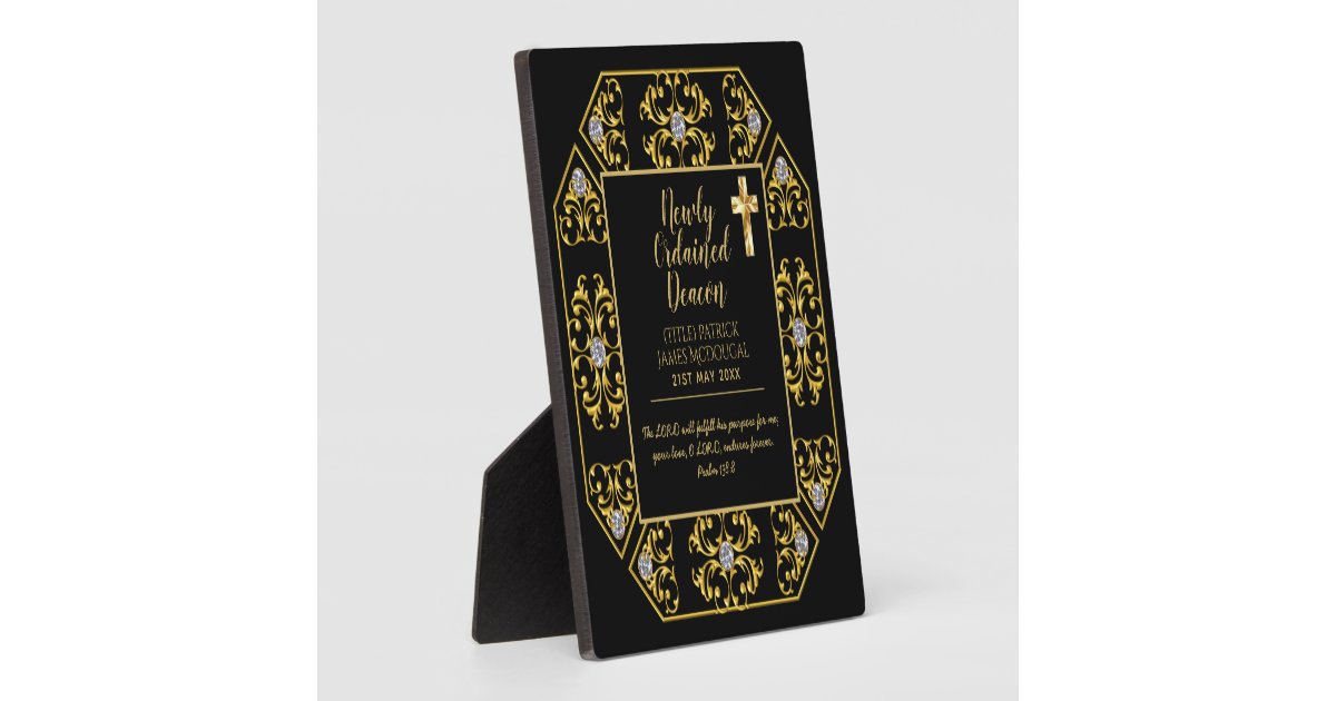 Newly Ordained Deacon Gift Scripture Verse Custom Plaque | Zazzle.com