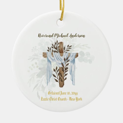 Newly Ordained Priest Pastor Deacon Minister Ceramic Ornament