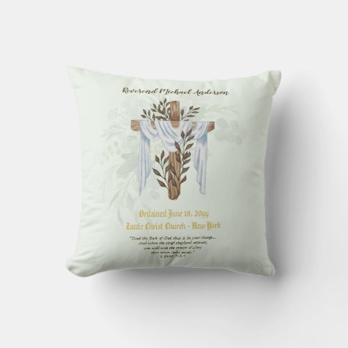 Newly Ordained Priest Pastor Deacon Minister Throw Pillow