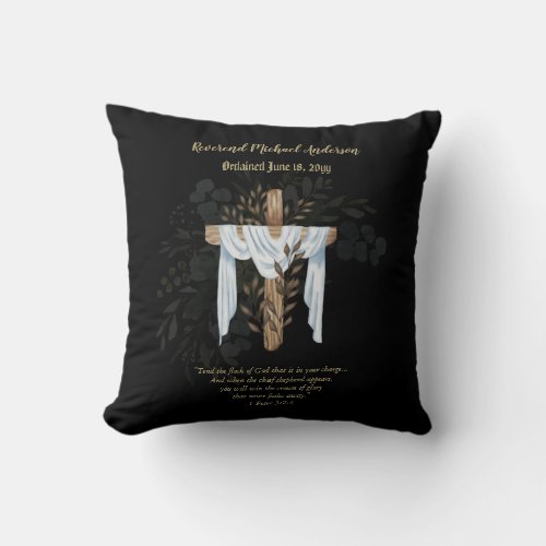 Newly Ordained Priest Pastor Deacon Minister Throw Throw Pillow