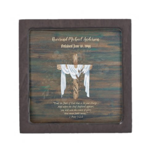 Newly Ordained Priest Pastor Deacon Minister Wood Gift Box