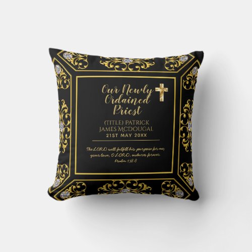 Newly Ordained Priest pastor Minister Deacon Nun Throw Pillow