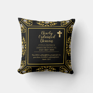 Newly Ordained Priest pastor Minister Deacon Nun Throw Pillow