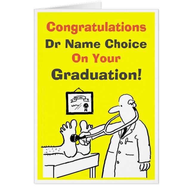 Newly Qualified Doctor Graduation Cards (Front)