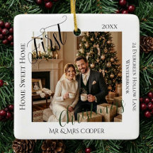 Newly Wed Couple's First Christmas New Home Photo