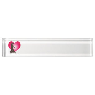 Newly wedded couple desk name plate