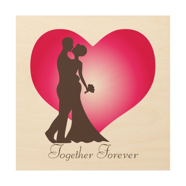 Newly wedded couple wood wall decor (Front)