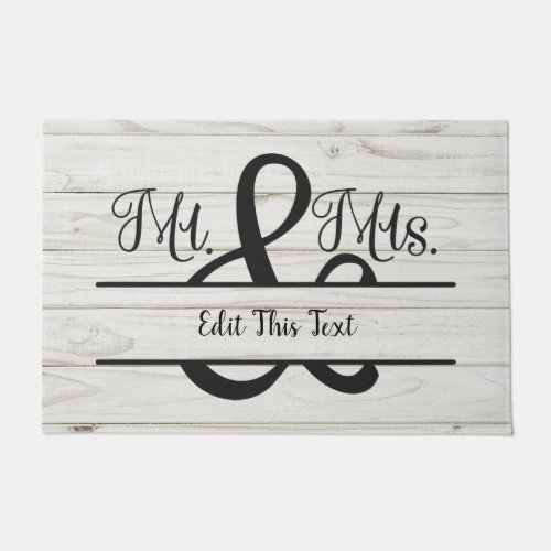 Newly Wedding Mr  Mrs Gift  Doormat