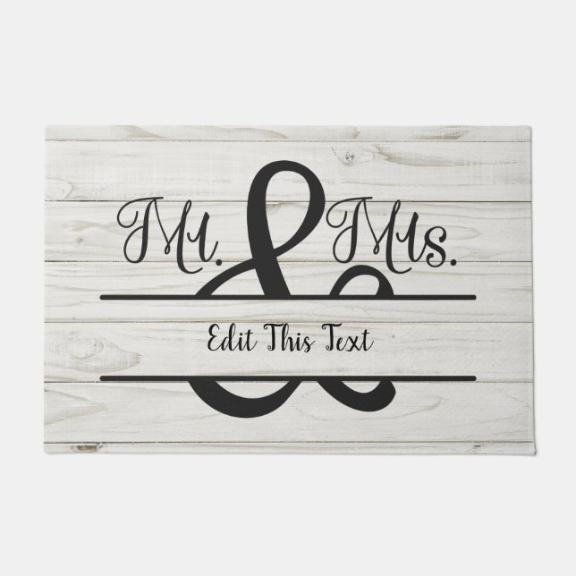 Newly Wedding Mr. & Mrs. Gift  Doormat (Front)