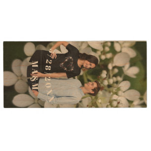 Newly Weds, Engagement Party Photo Wood Flash Drive