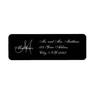 Newly Weds Monogram Return Address Labels
