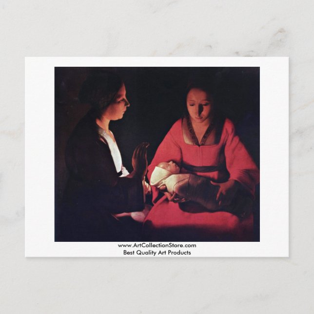 Newlyborn Infant (The Nativity?) Postcard (Front)